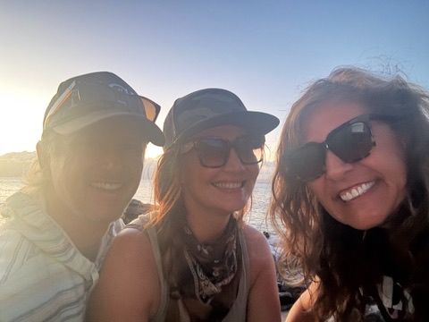 Friends at golden hour on Maui.